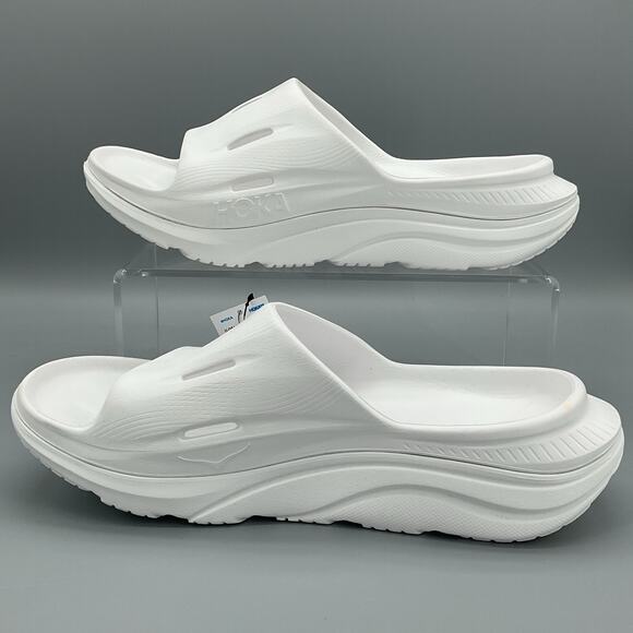 NEW Hoka Women’s Ora Recovery Slide 3 Sandals White Size 11 - Picture 2 of 10
